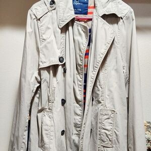 American Eagle Outfitters Beige Trench Coat